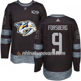 Nashville Predators Dresy Filip Forsberg 9 1917-2017 100th Anniversary Adidas Černá Authentic - Pánské
